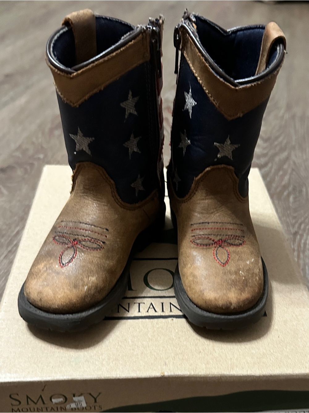 SMOKY MOUNTAIN BOOTS
STYLE 3800 STARS AND STRIPES -VINTAGE BROWN Size 6 Toddler - Picture 2 of 8